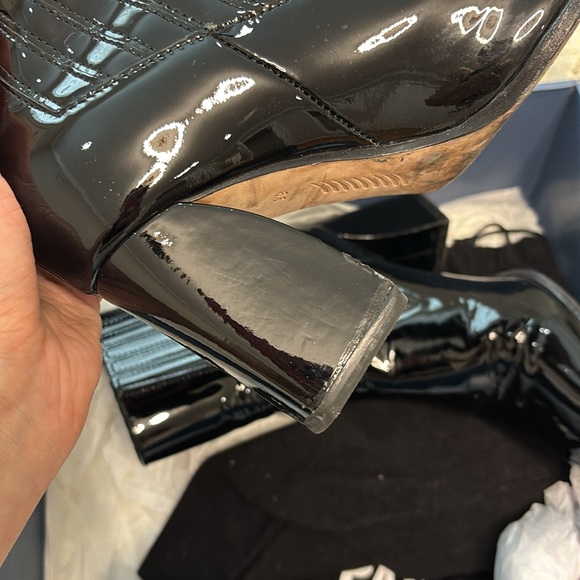 Paige Frankie Black Patent Boots - Picture 8 of 10